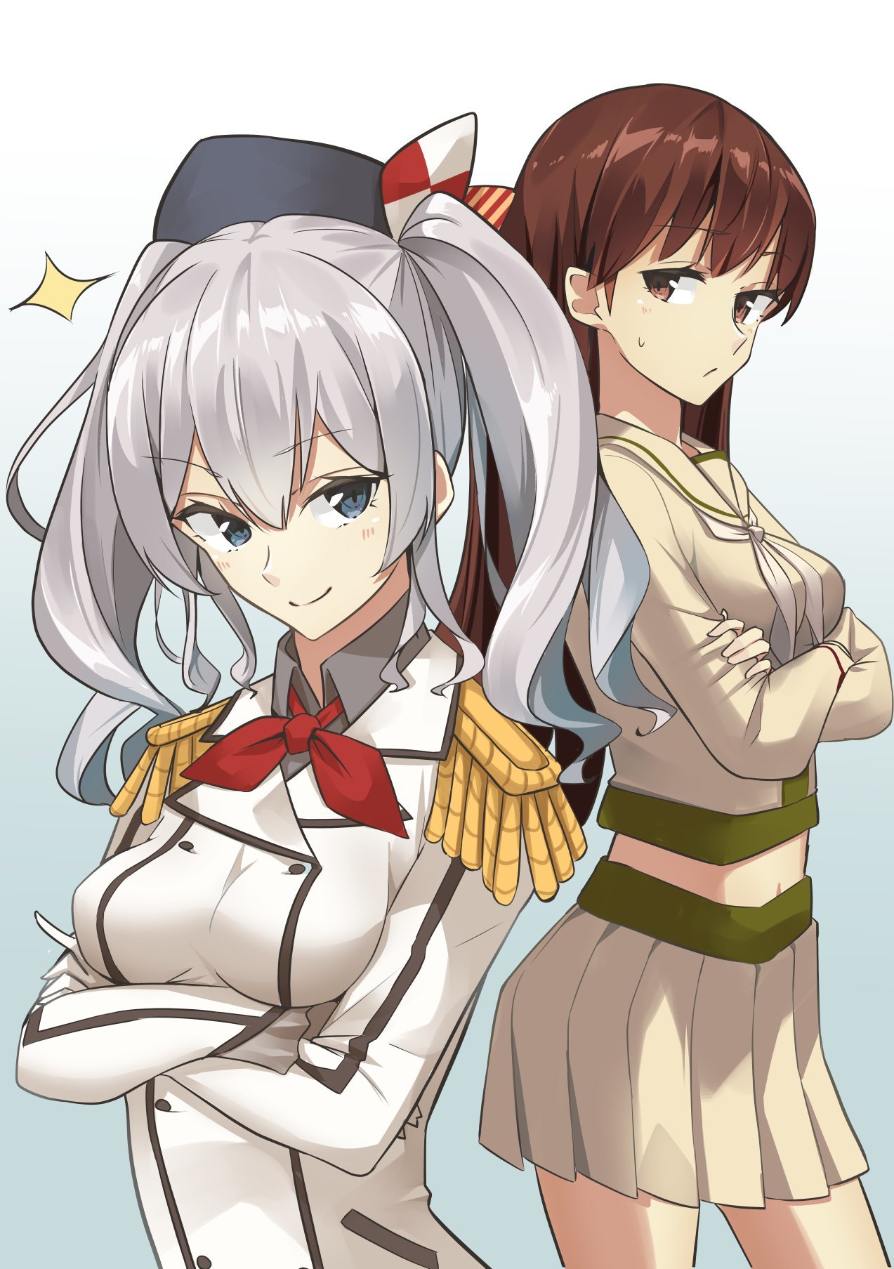 Kashima, Ooi and Kinu (Artist: Negahami) - Kantai collection, Anime, Anime art, Kashima, Ooi, Kinu, Longpost