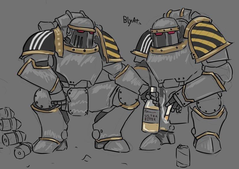 iron outside beer inside - Warhammer 40k, Iron warriors, Wh humor