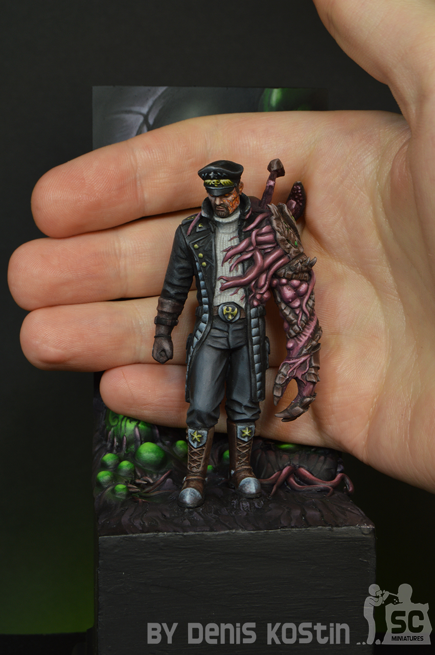 Miniature of Admiral Stukov (part 2) - My, Longpost, Creation, Polymer clay, Hobby, Miniature, Starcraft, Zerg, Alexey Stukov