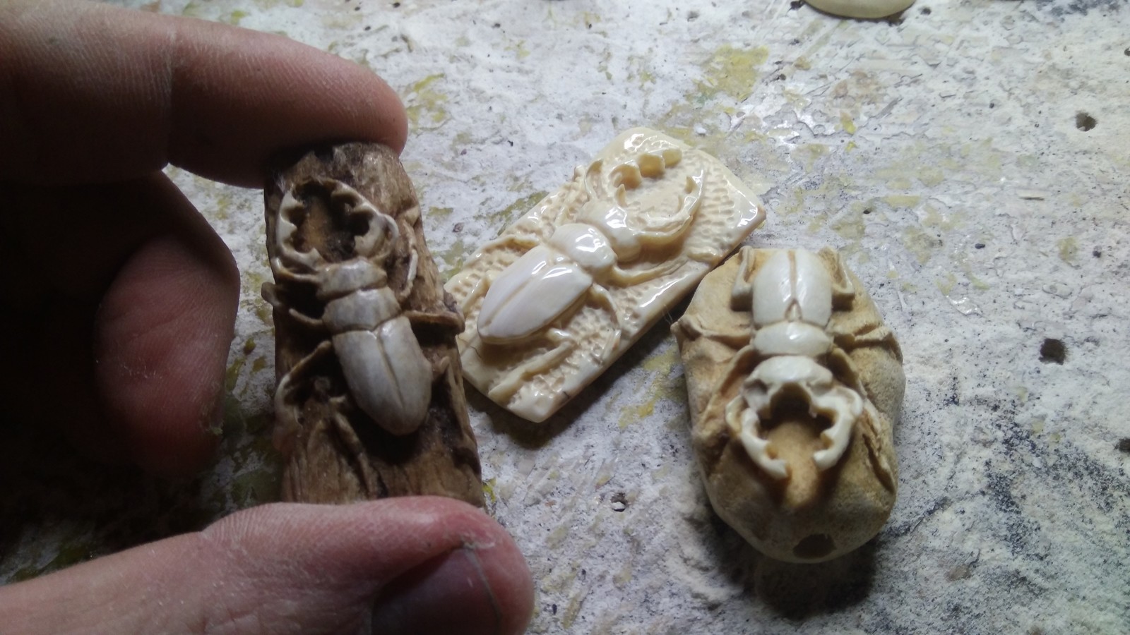 Bone carving is my hobby - My, Netsuke, Bone carving, Needlework without process, Longpost