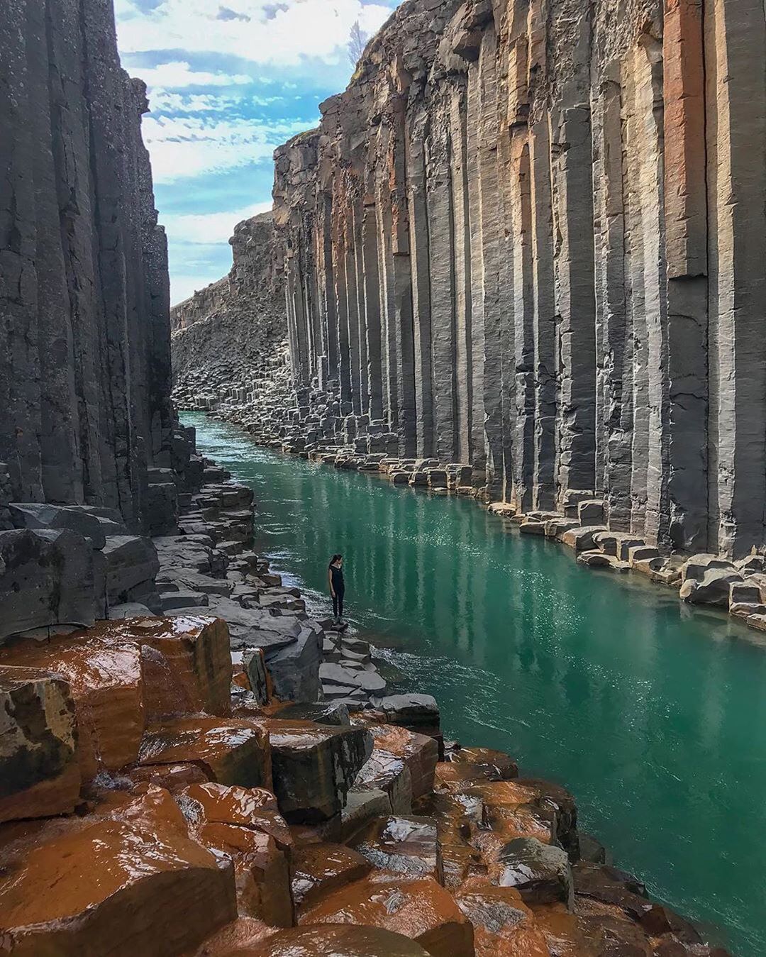 Giant basalt canyon in Iceland - Nature, beauty of nature, Iceland, Basalt, The photo