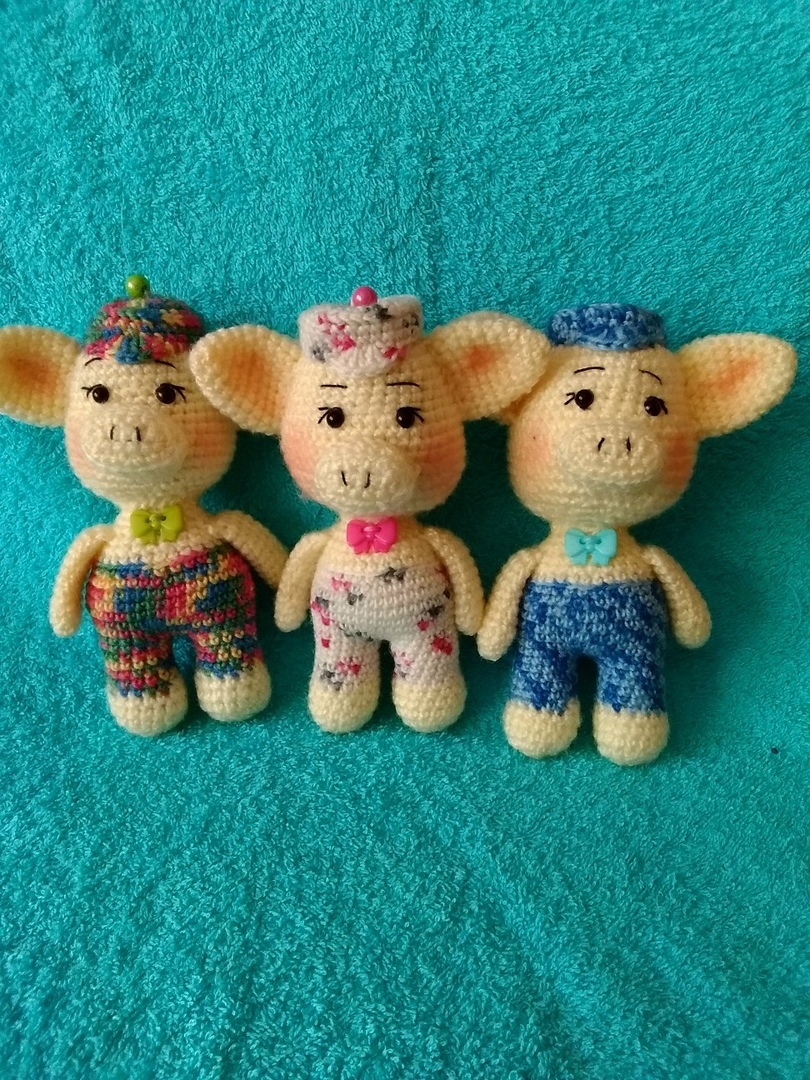 Pigs are the symbol of this year! - My, Crochet, Longpost