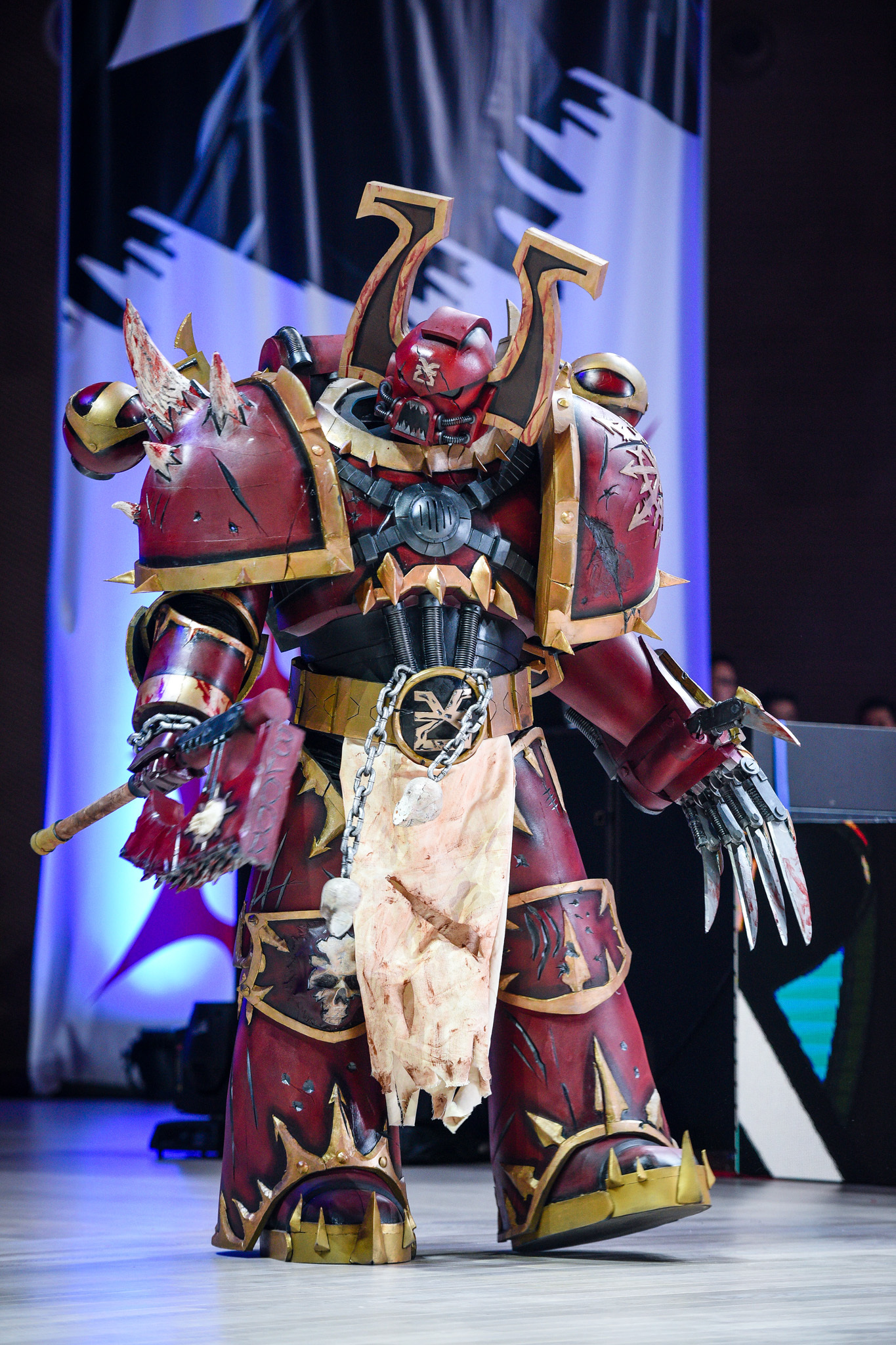 Cosplay Berserker Khorne - My, Cosplay, Warhammer, Khorne, Chaos, Longpost