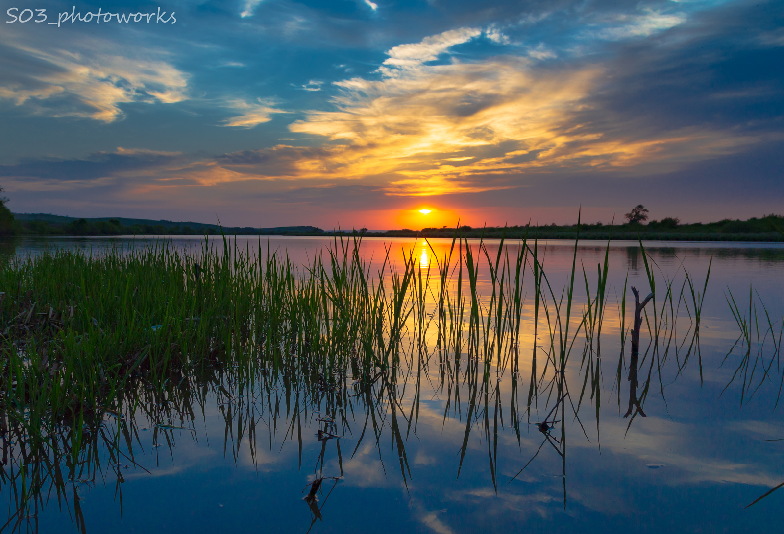 Sunset on the lake - My, The photo, Sunset, Landscape, Дальний Восток, Primorsky Krai, Ussuriysk