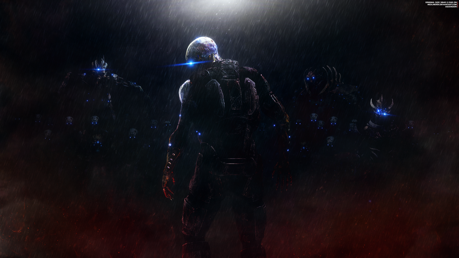Ascension - Mass Effect Trilogy 4K - My, Mass effect, Shepard, Reapers, Deception, Desktop wallpaper, Husk, Banshee, , Robbery