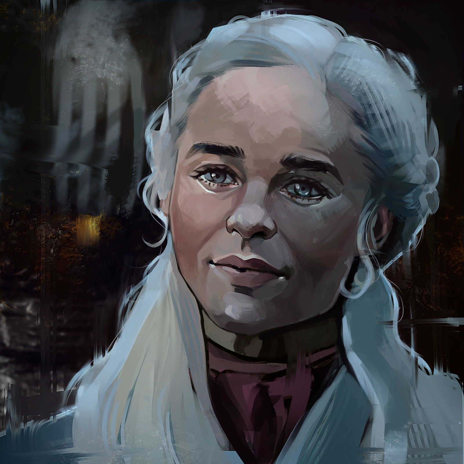 Daenerys targaryen - My, Art, Portrait, Drawing, Digital drawing, Daenerys Targaryen, Game of Thrones, Serials, Girls