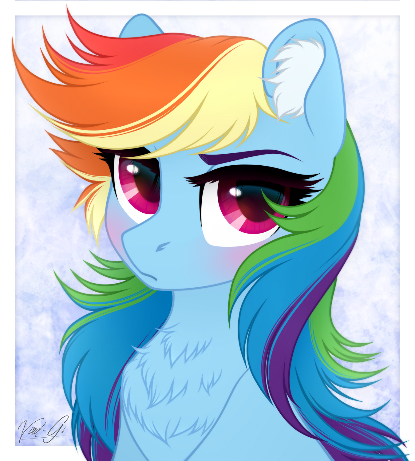 Dasha - My little pony, PonyArt, Rainbow dash, Chaosangeldesu, Vird-Gi, Longpost