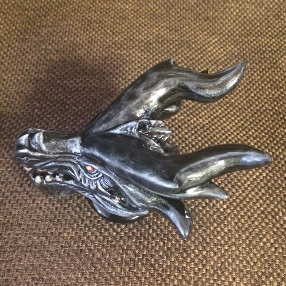 Alduin's dragon head - My, Alduin, Skyrim, The Elder Scrolls V: Skyrim, The Dragon, The elder scrolls, Polymer clay, Longpost