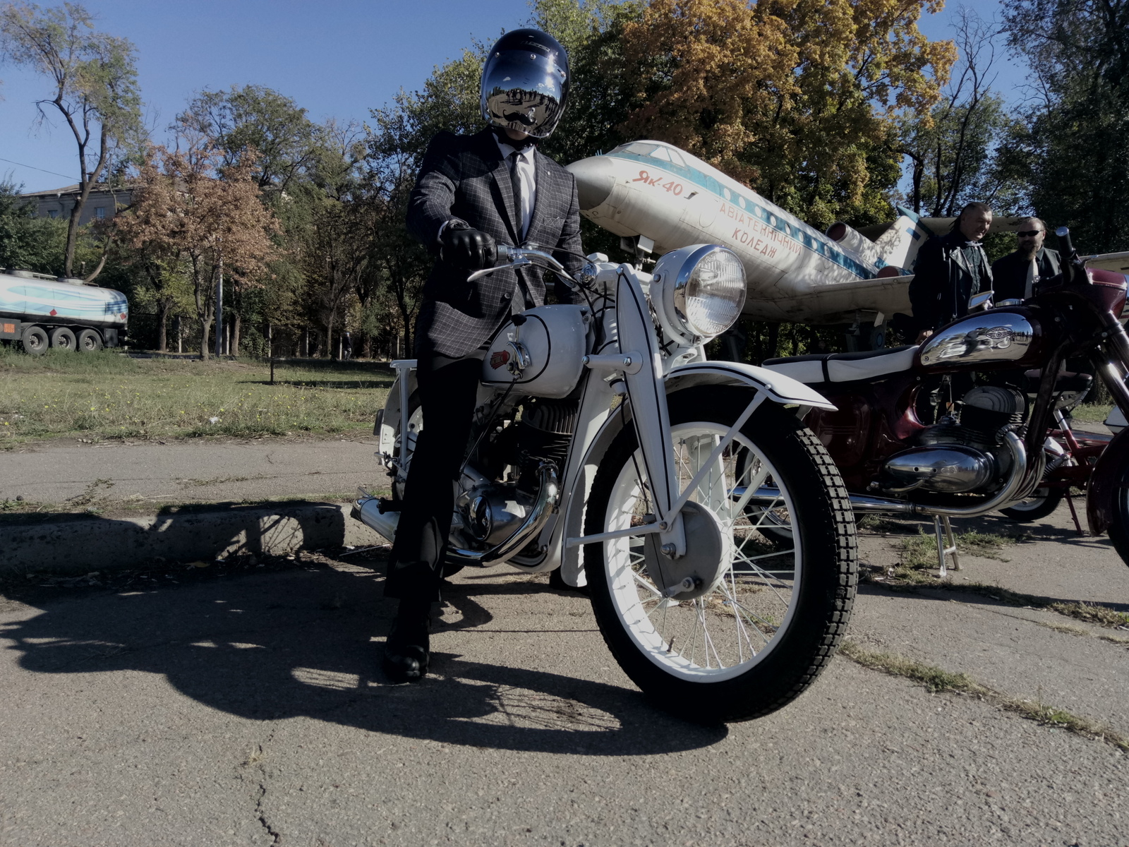 The Distinguished Gentleman's Ride 2018 in Krivoy Rog - My, Krivoy Rog, Motorcycles, Retro, Bikers, Moto, Longpost, , Motorcyclists