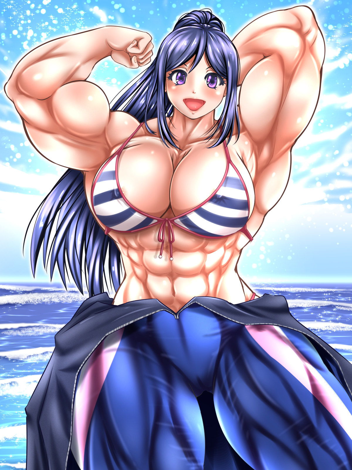 Kanan Matsuura - NSFW, Крепкая девушка, Сну-Сну, Extreme muscles, Аниме, Matsuura kanan, Love live! School Idol Project, Длиннопост