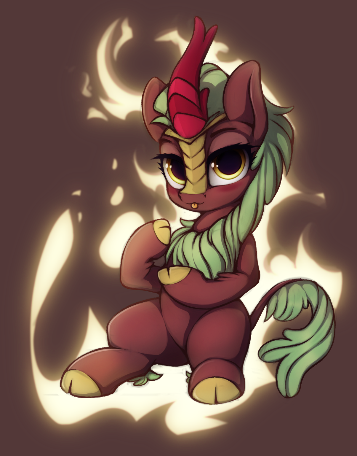 Kirin-kirinchiki. - My little pony, PonyArt, MLP Kirin, Autumn blaze, Cinder glow, Hitbass