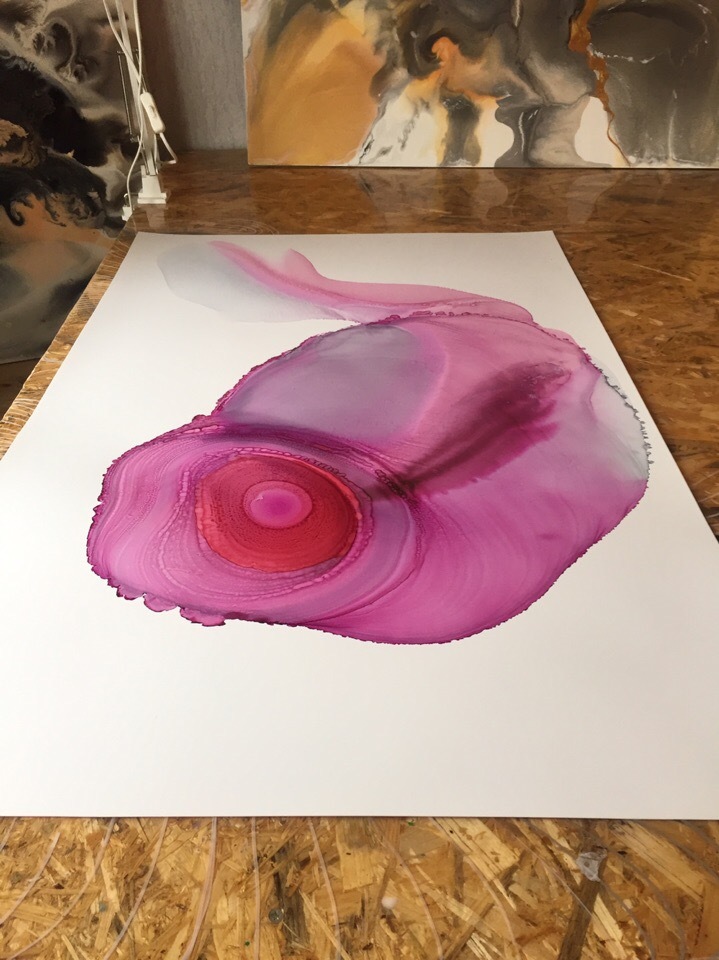 Alcohol ink - Спиртовые чернила - Моё, Санкт-Петербург, Современное искусство, Длиннопост