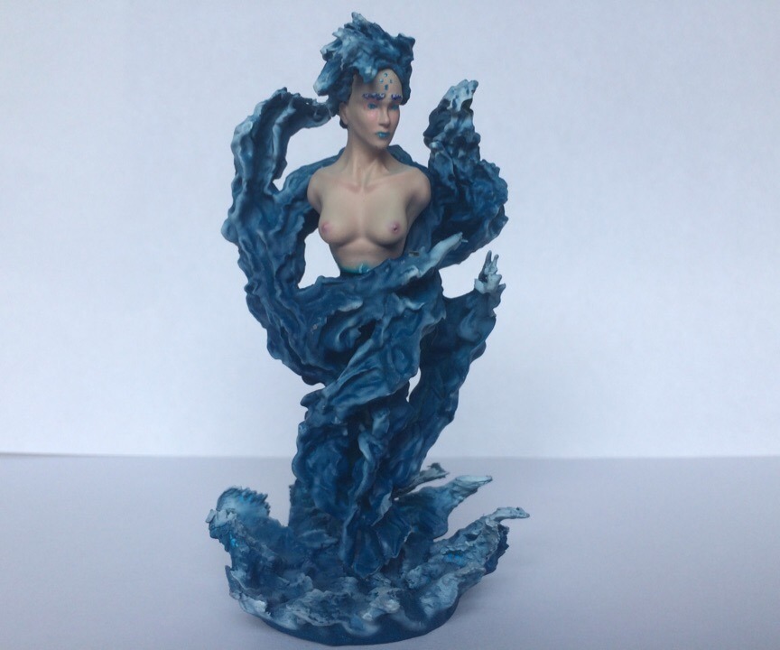 Figurine Aqua de vida - NSFW, My, Statuette, Water, Anycubic, 3D печать, Beautiful girl, Zbrush, Creation, Longpost