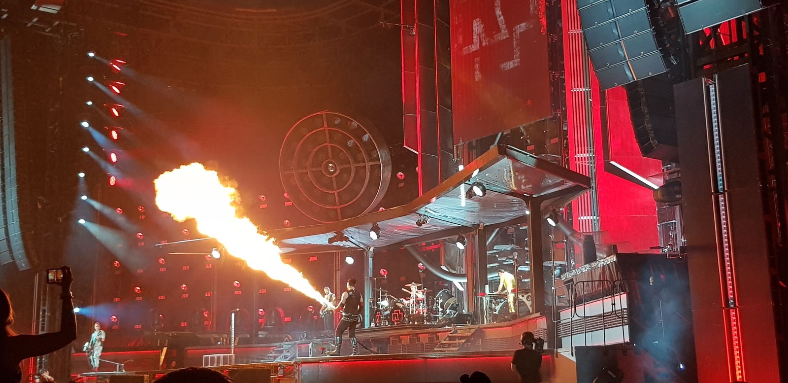 Rammstein with a fireman. - Rammstein, Concert, Firefighters, Longpost, Celebrities