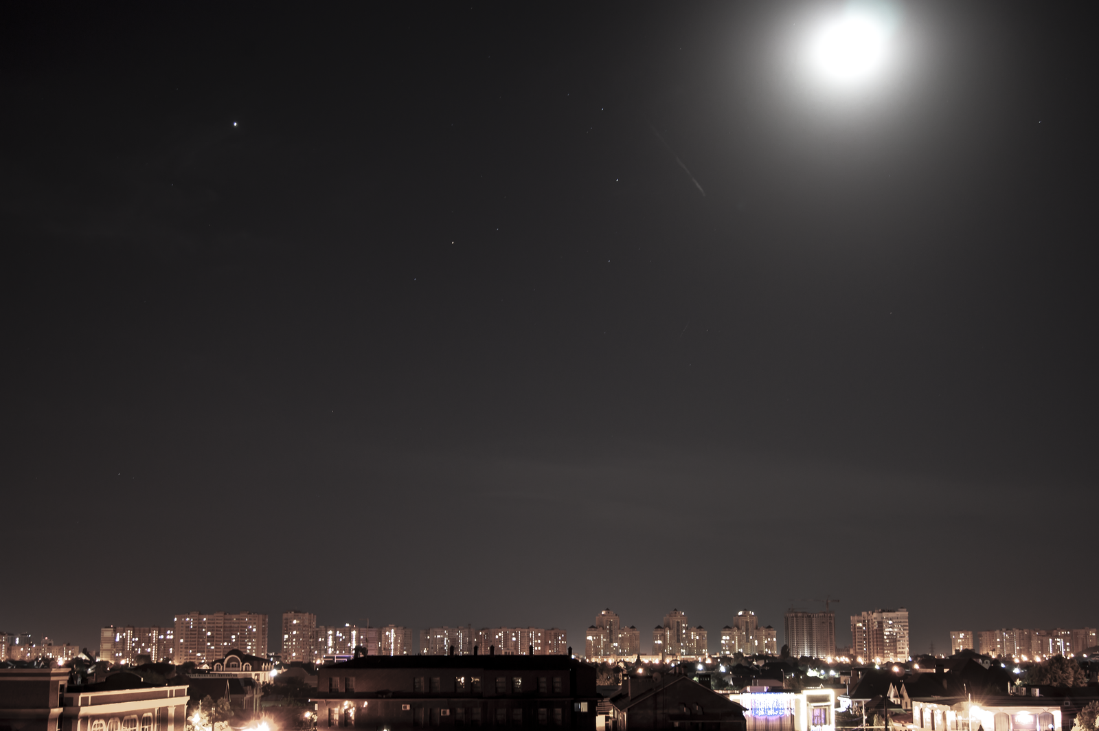 balcony photos) - My, Town, Night, Landscape, The photo, Longpost, Krasnodar