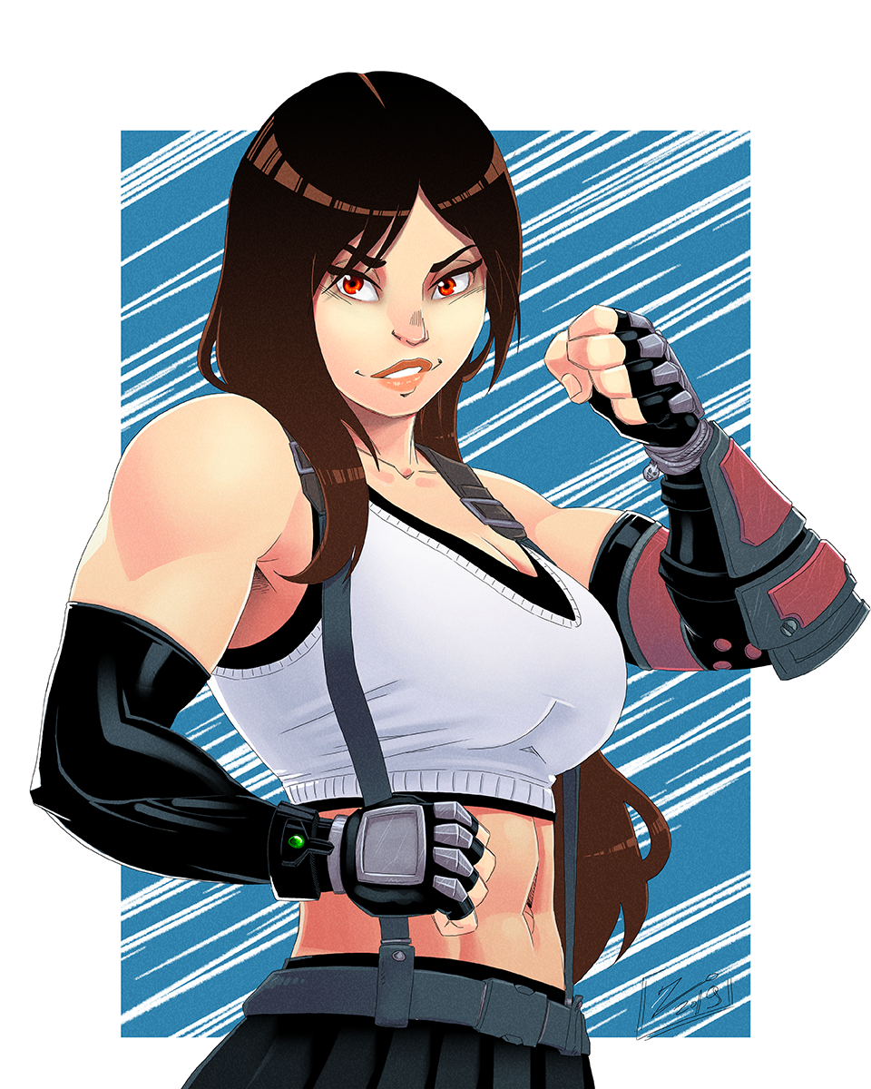 Tifa lockhart - Zigenfruke, Art, Strong girl, Tifa lockhart, Final Fantasy, Final fantasy vii, Girls