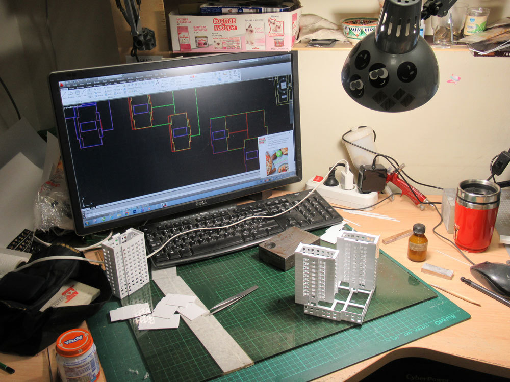 How buildings are made for the Model of Moscow - My, Layout, Layout, Moscow, Longpost