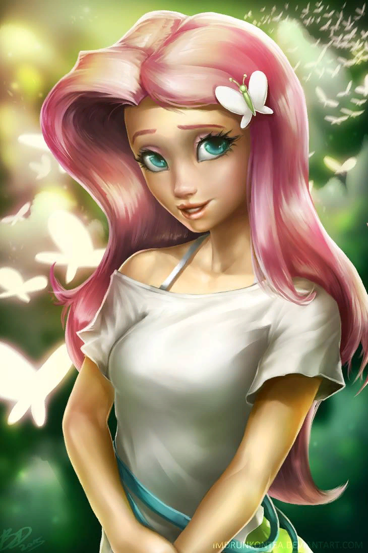 Fluttershy - My little pony, Equestria girls, Humanization, Fluttershy, Imdrunkontea