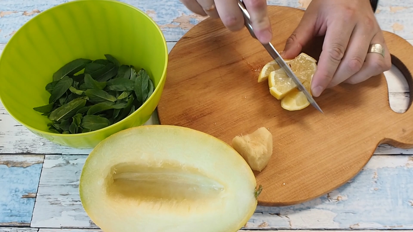 Another blender lemonade. - My, Lemonade, Lemon, Melon, Ginger, Mint, Sugar, Vitaliy Zhushchiy, Longpost, Cooking