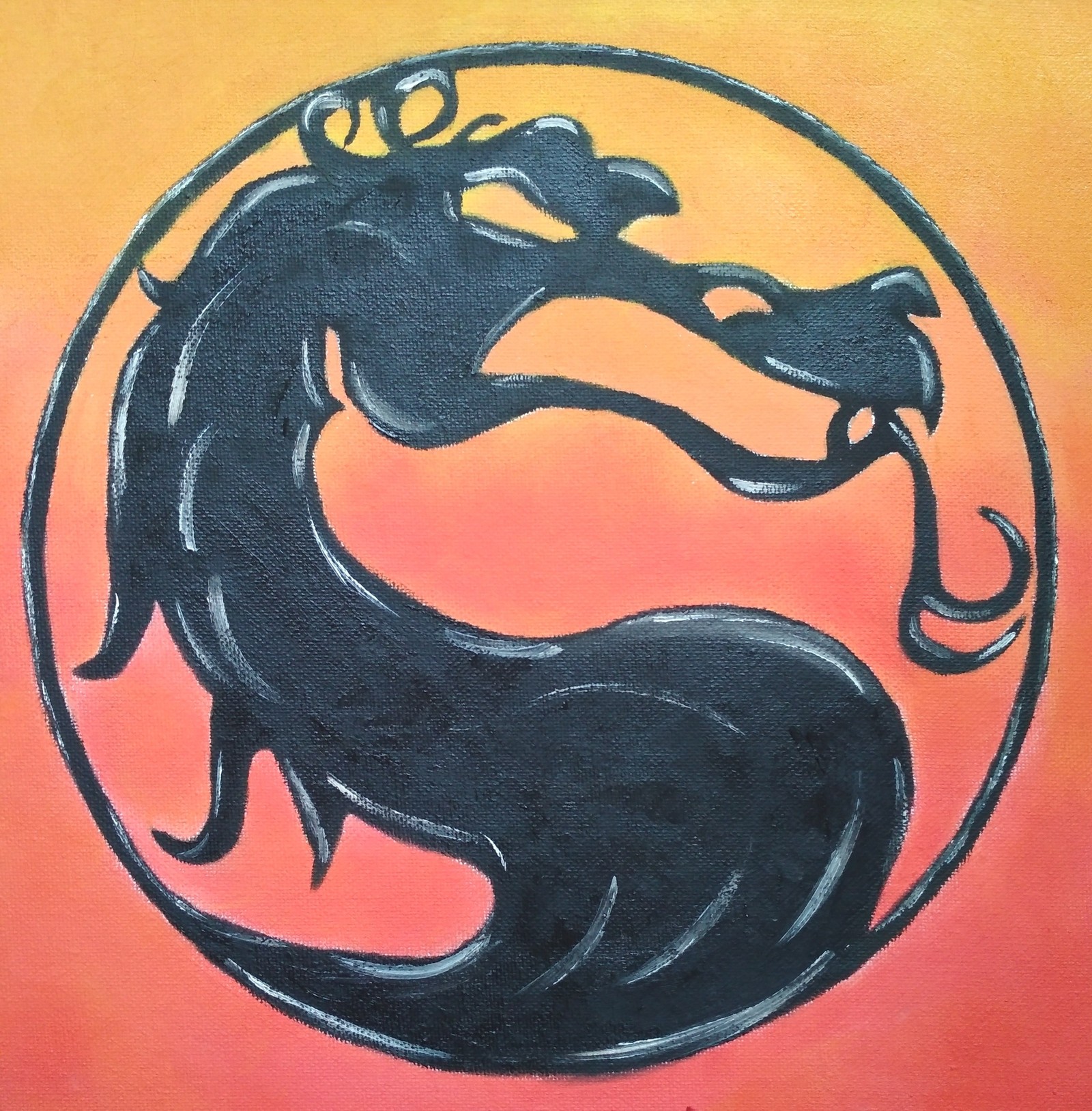 What inspires me. Oil, canvas - hardboard. - My, Mortal kombat, Painting