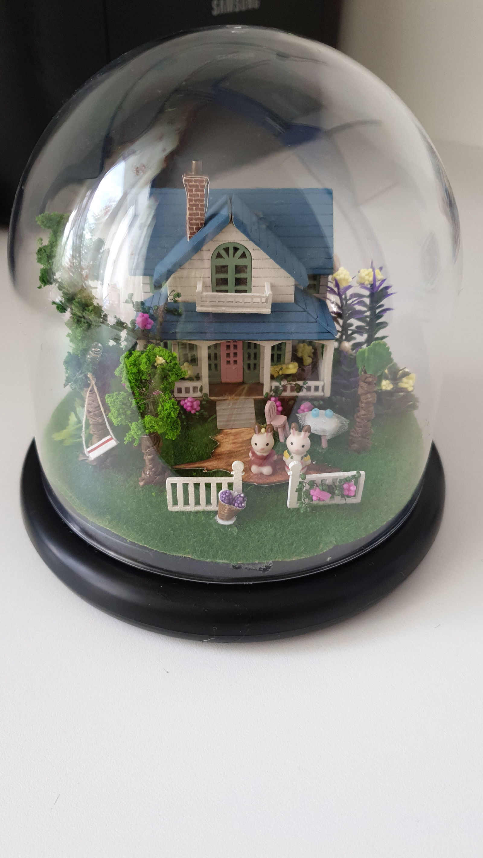 Miniature House with hares - My, Miniature, Ball, Longpost