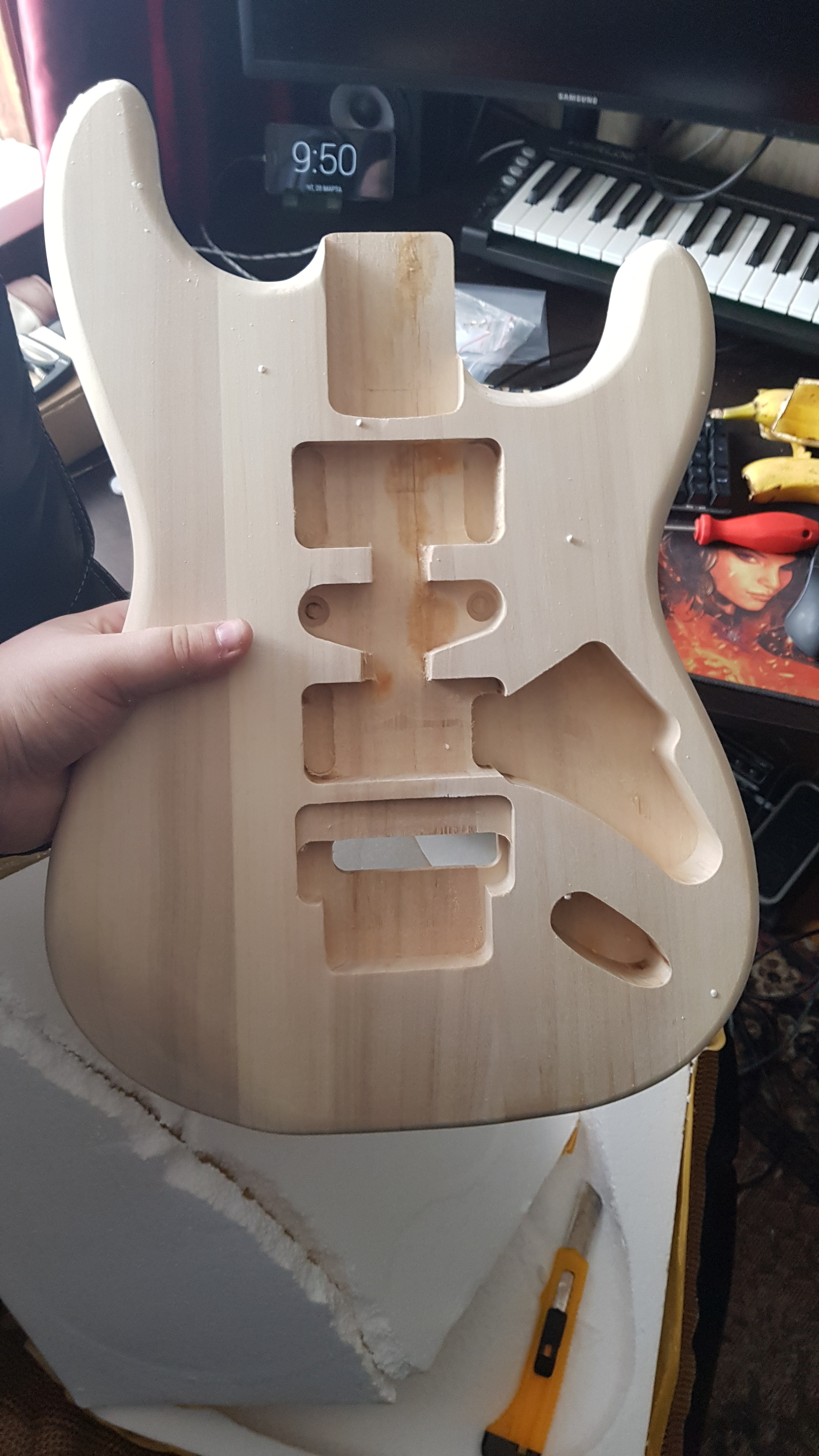 Assembly of AliCaster - My, Guitar, With your own hands, Stratocaster, Assembly, Longpost