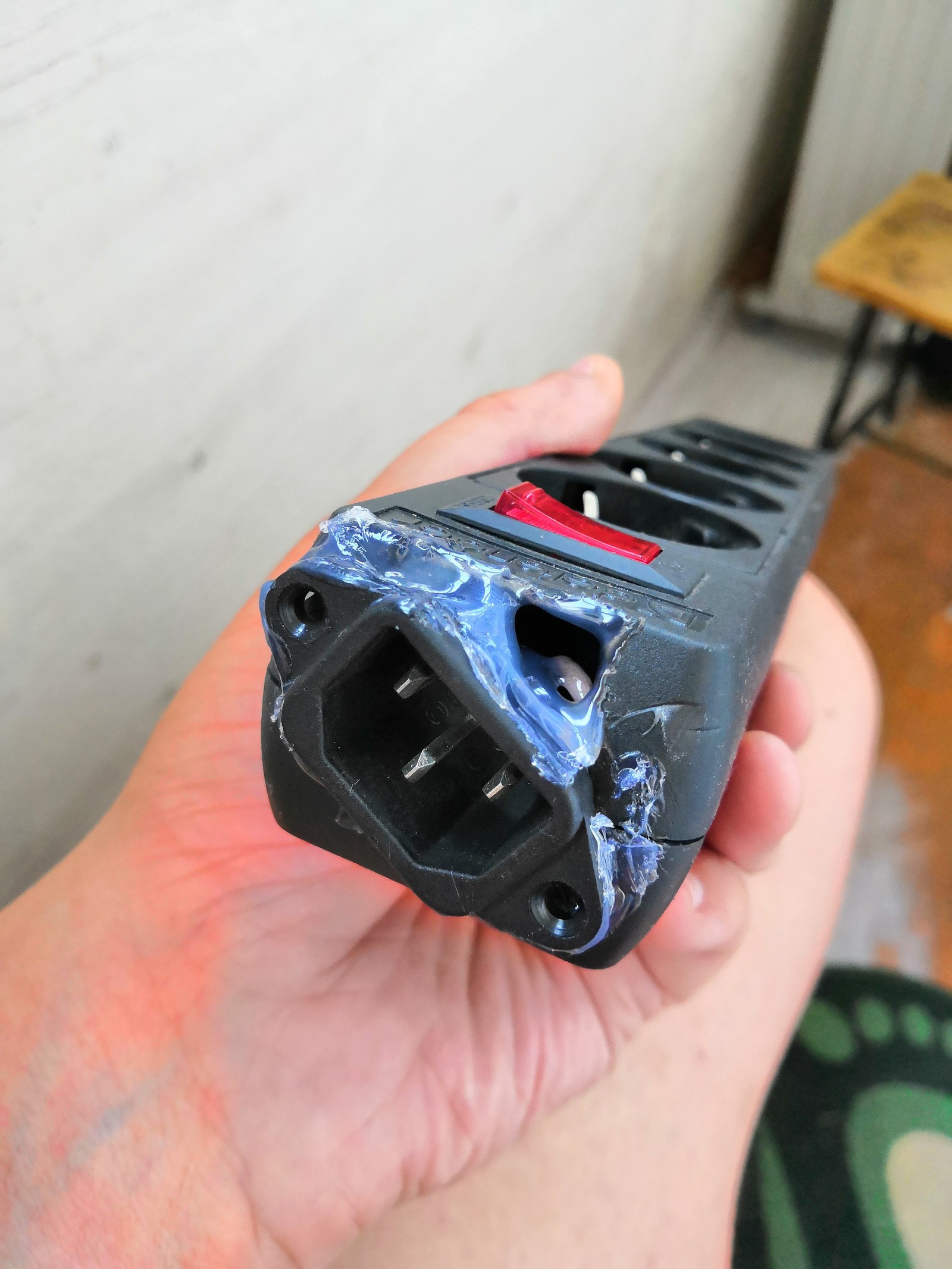 Modification of the extension cord / surge protector - My, Repair, crazy hands