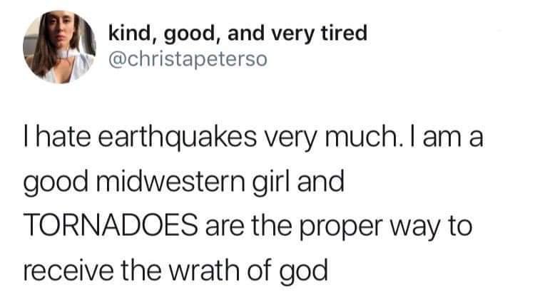 I hate earthquakes... - Twitter, Screenshot, Unexpected turn, Humor, Black humor, God, Punishment, Translation