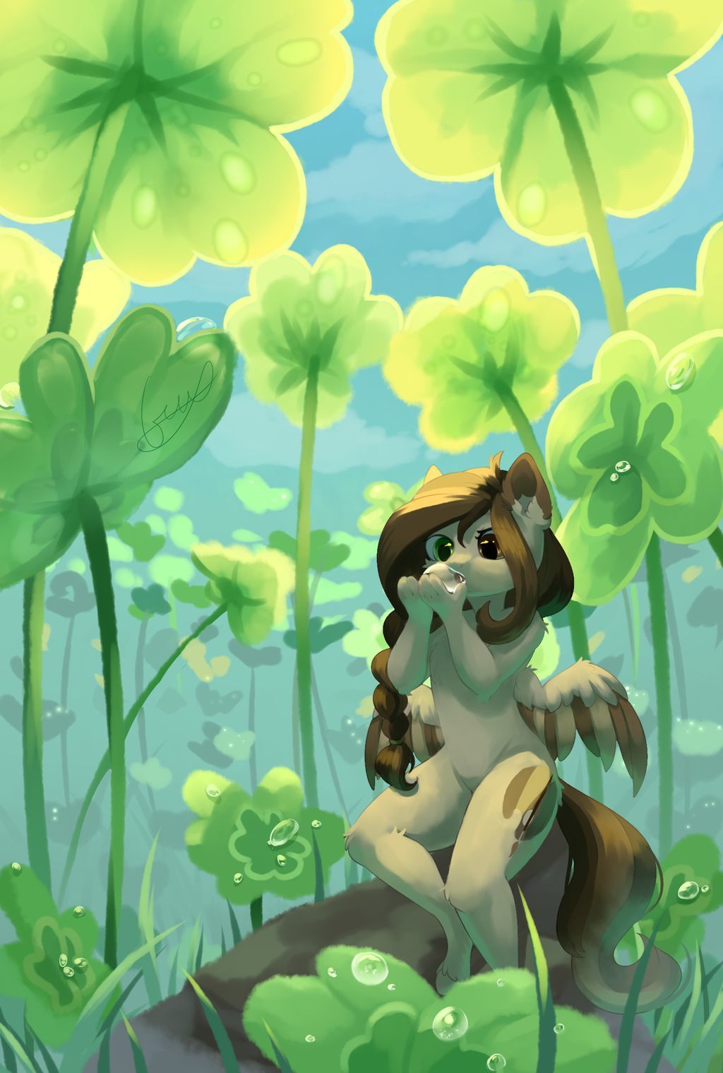 Thumbelina - My little pony, PonyArt, Peachmayflower, Original character, Anthro