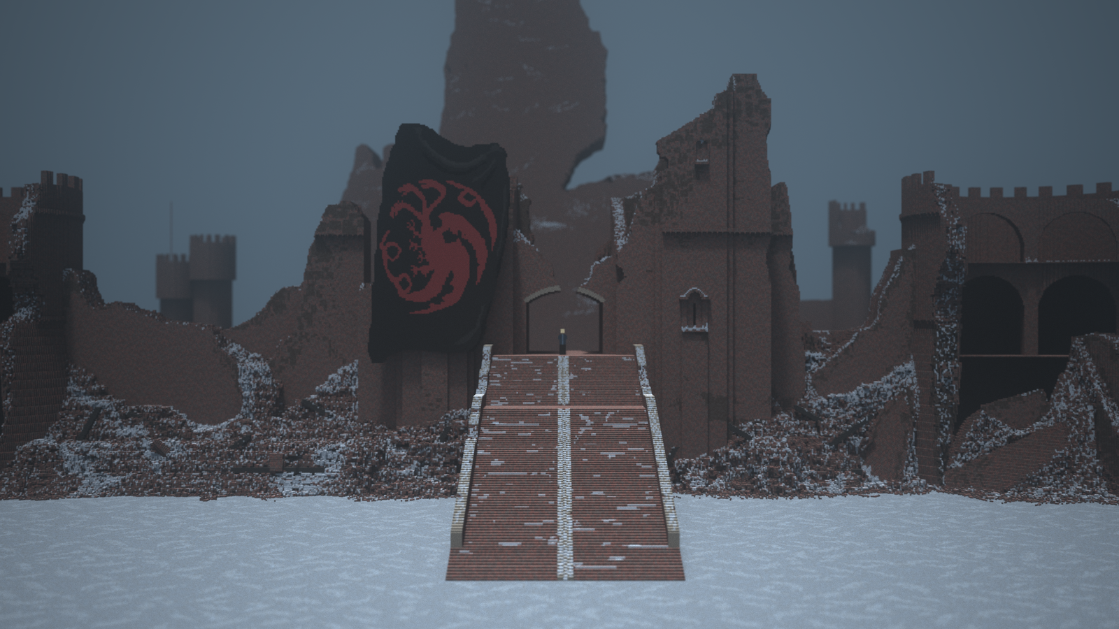 King's Landing - My, Voxelart, Voxel-Art, Voxel graphics, Game of Thrones, King's Landing, Magicavoxel