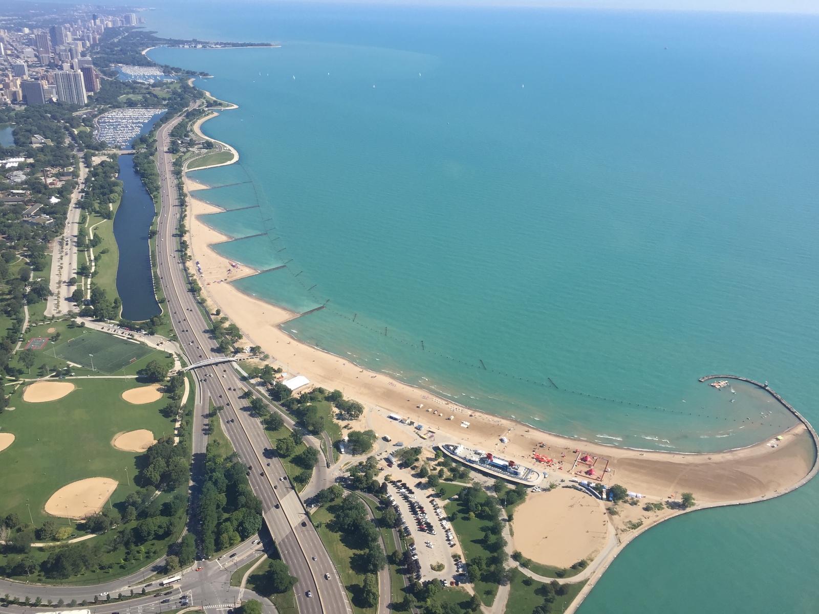 Chicago from a bird's eye view - My, Cessna 172, Ppl, Панорама, , Chicago, Flight, Chicago, Longpost, Small aircraft