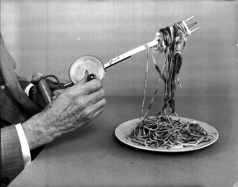 Add to list - Spaghetti, Fork, Inventions, Old photo