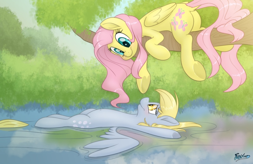 Tyk - My little pony, Fluttershy, Derpy hooves, Fluffyxai