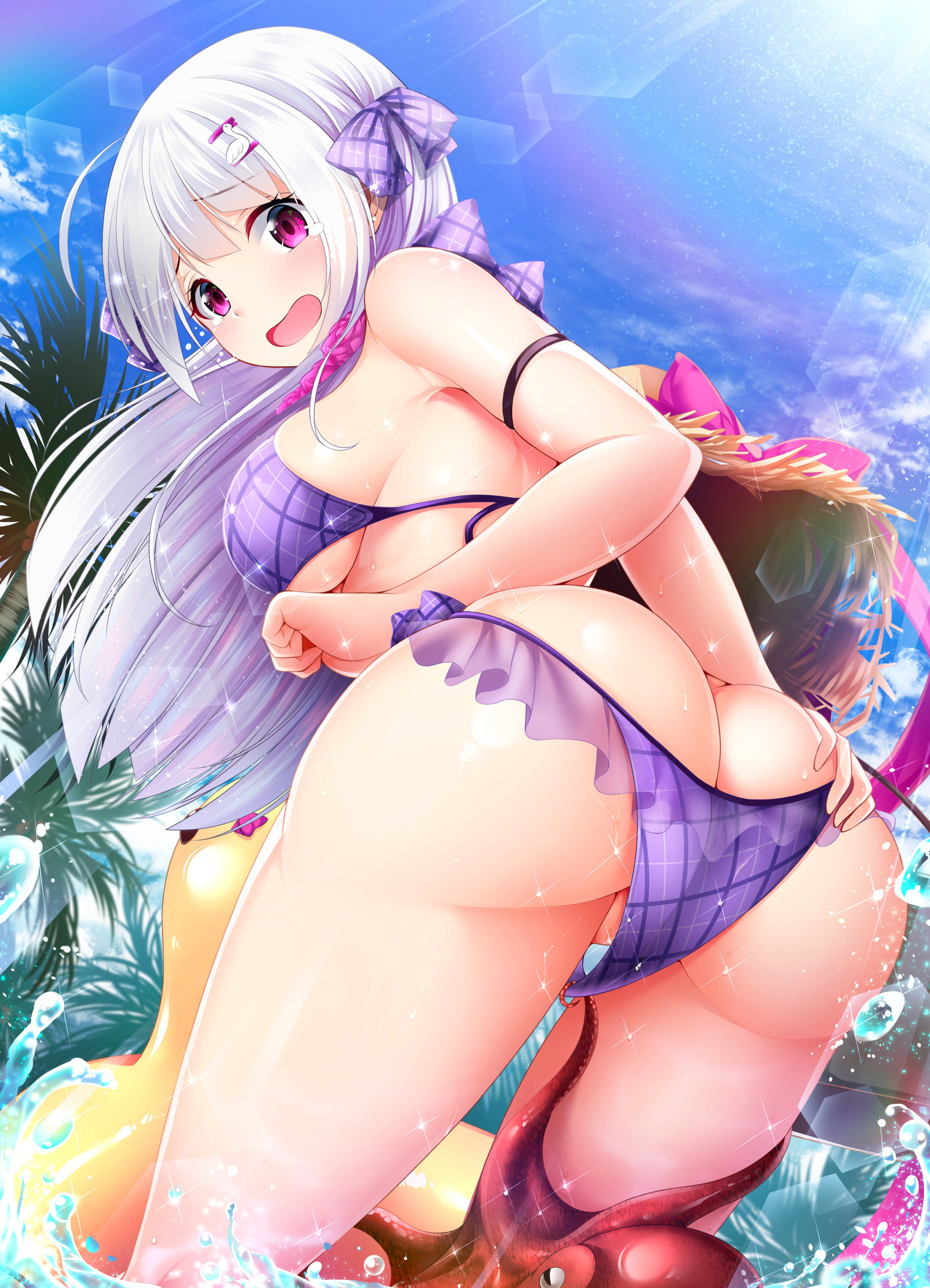 Cygnet - NSFW, Azur lane, Cygnet, Anime art, Sugoi dekai, Anime, Art, Swimsuit, Octopus