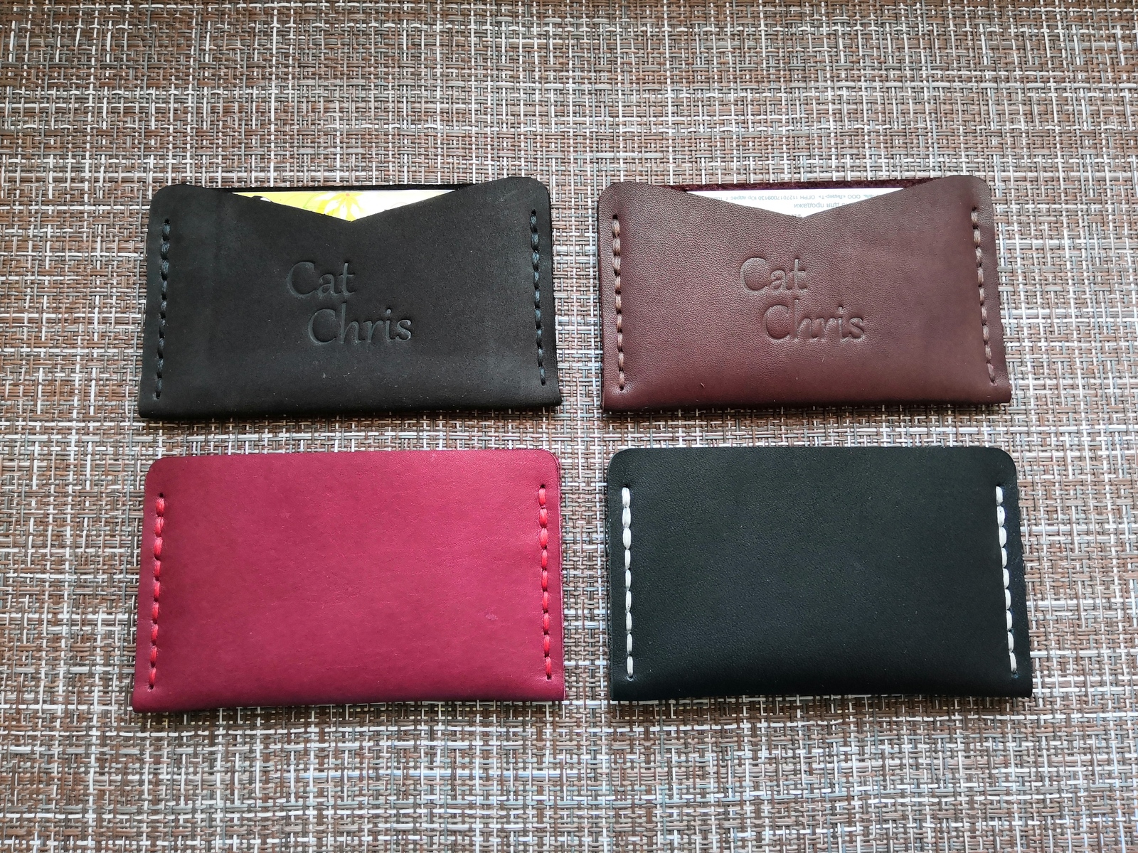 My crafts part 2 - My, Leather, Wallet, Handmade, Leather craft, Longpost