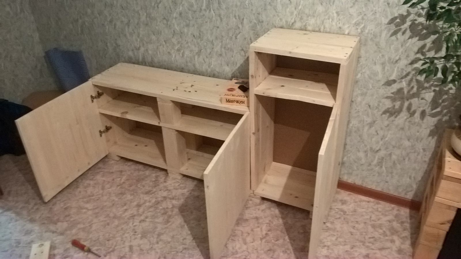 Shoe cabinet - bench - My, Woodworking, Hobby, Closet, Longpost