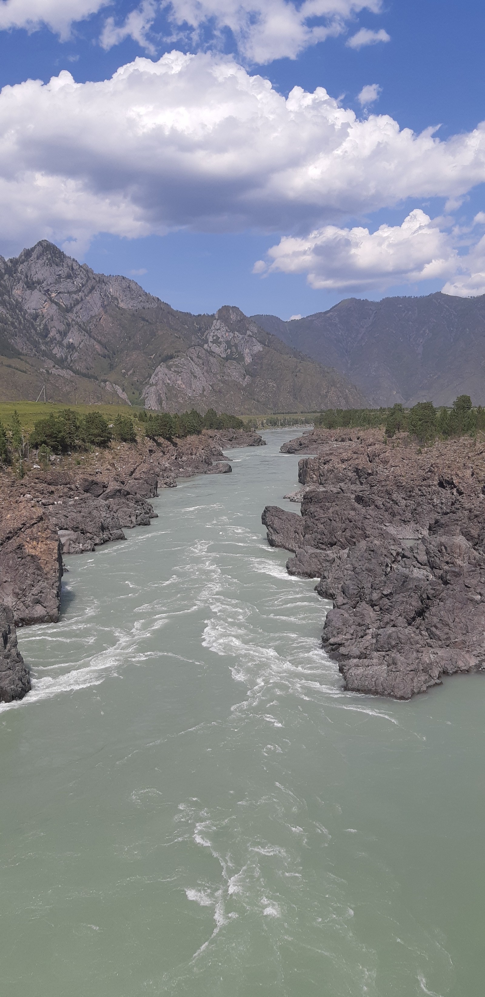 Rapid Teldekpen 1, river Katun - My, Altai, Katun, Mountain river, Longpost, Altai Republic