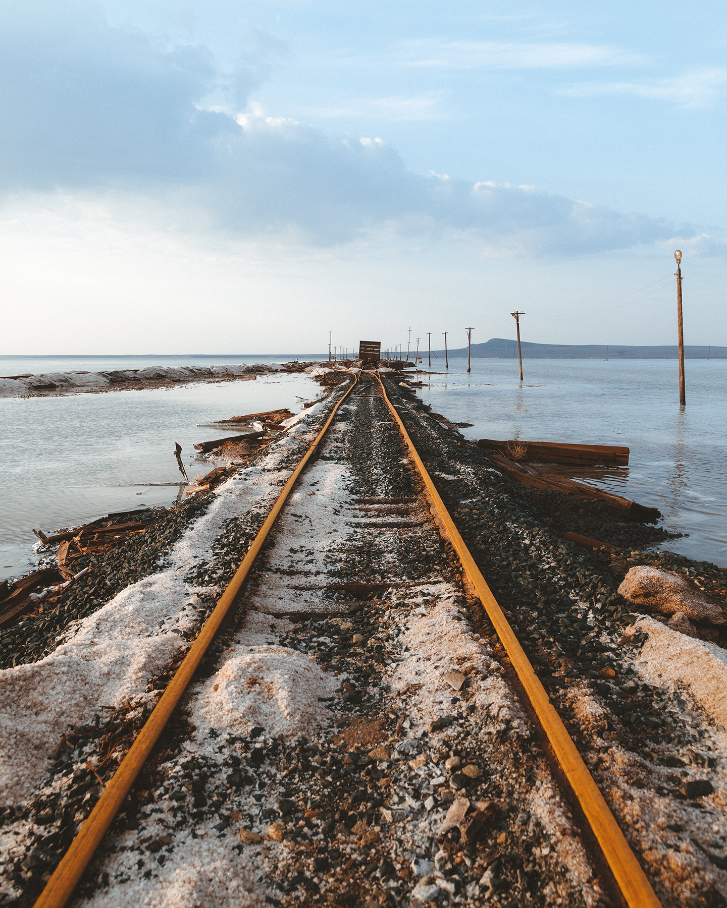 Salt of the Earth: Baskunchak Railway - My, Baskunchak, Astrakhan Region, Lake, The photo, Salt, Railway, Travels, Longpost