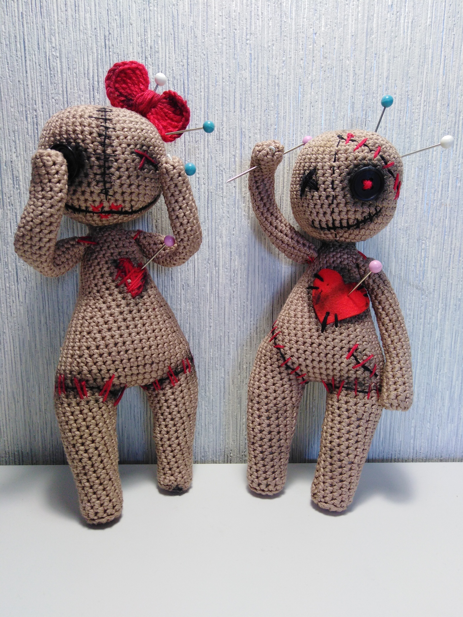 My creepy family - My, Knitted toys, Needlework without process, Longpost, A voodoo doll