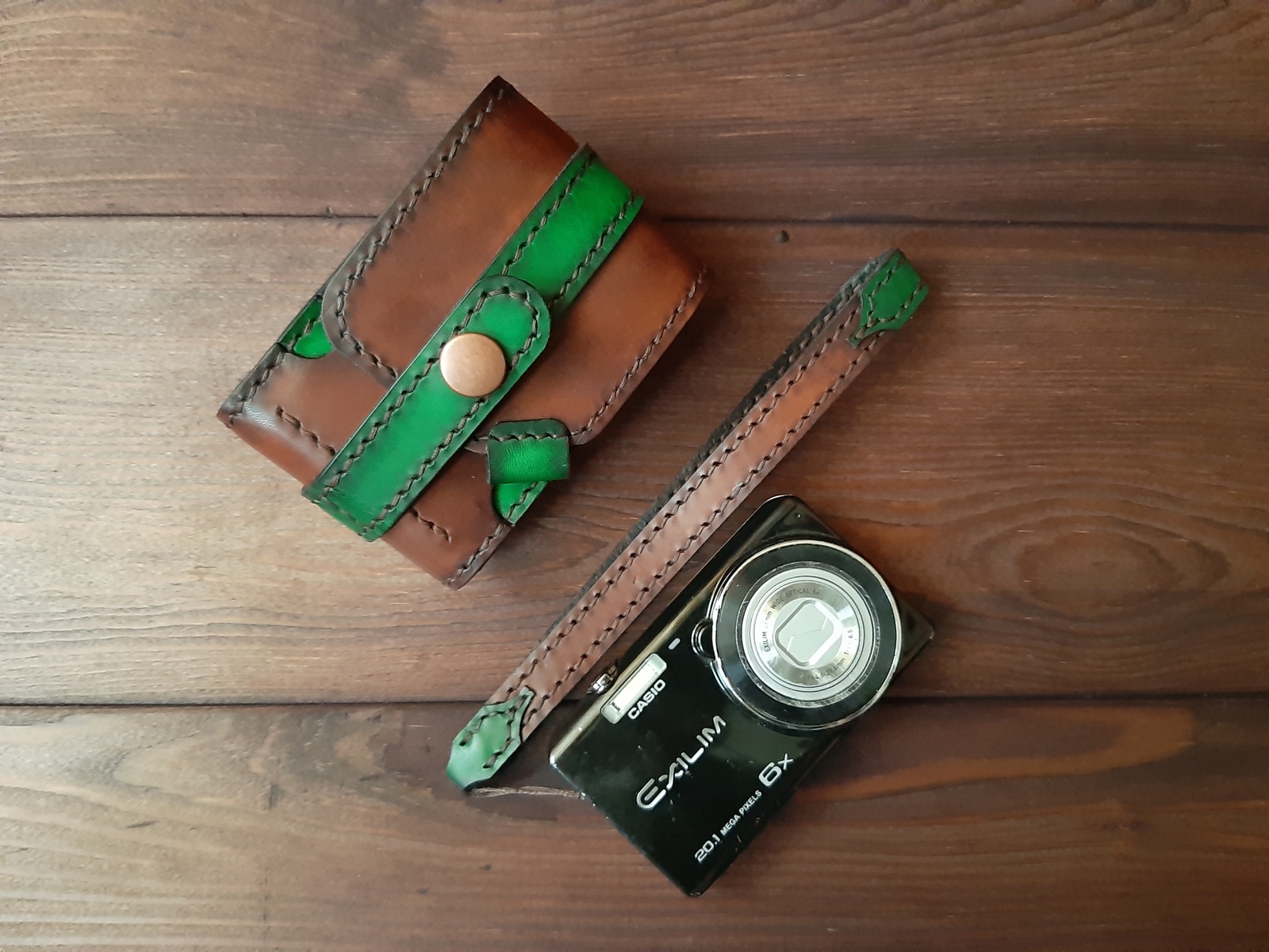 Leather camera case - My, Leather, Handmade, Leather craft, With your own hands, Longpost