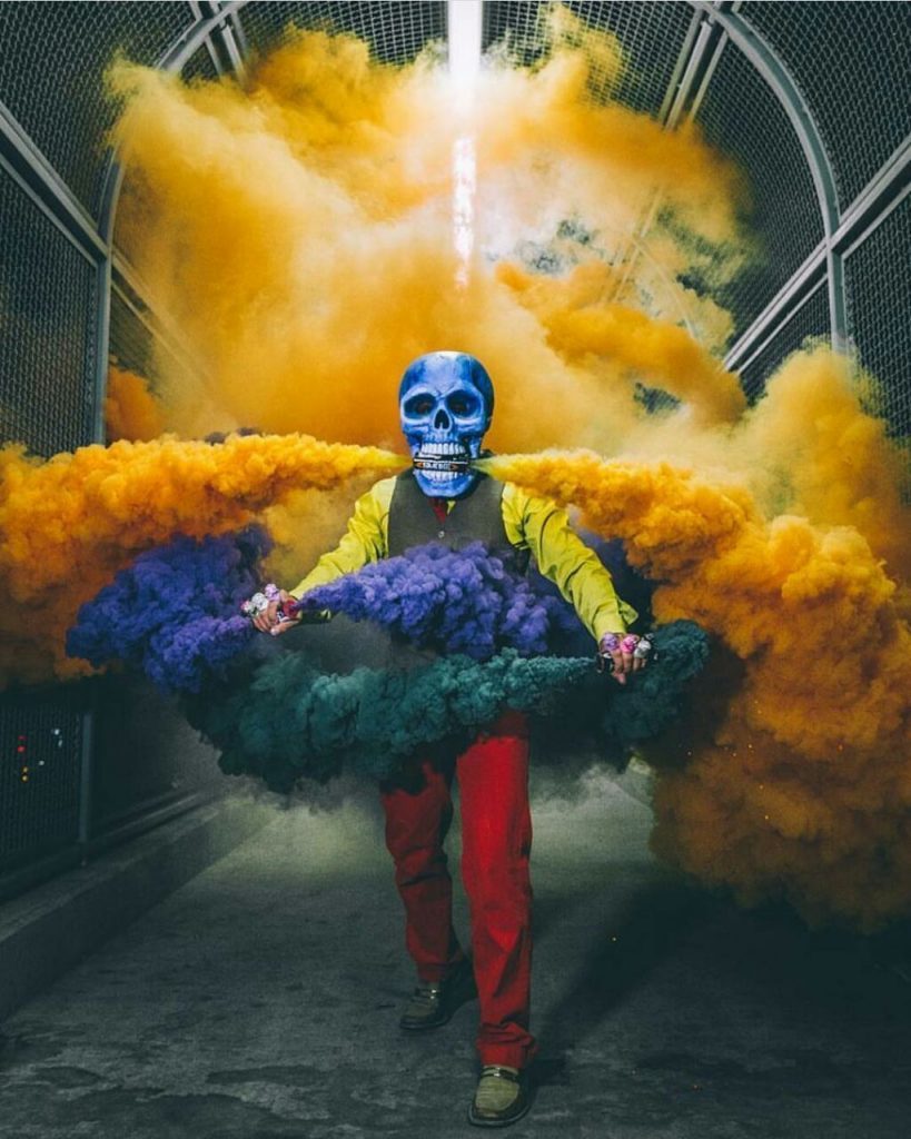 Smoke bombs, skull and day of the dead - Smoke, The day of the Dead, Longpost, Smoke bomb