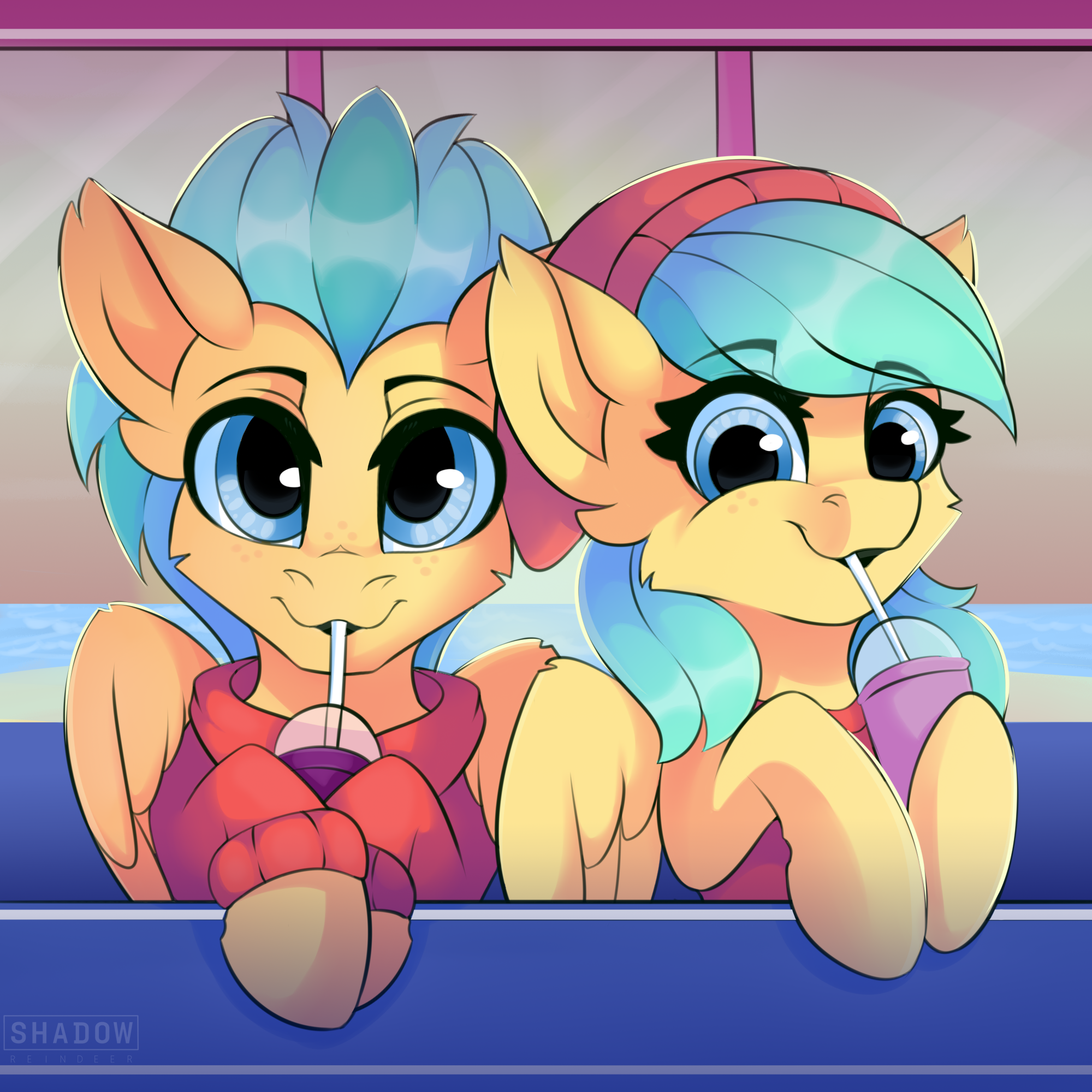 Brother and Sister Barrels - My little pony, PonyArt, Shadowreindeer, , Rainbow Roadtrip