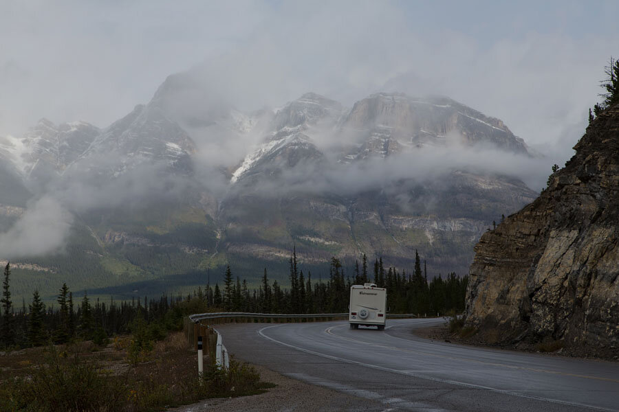 One of the most beautiful roads in the world - Icefields Parkway, Alberta, Canada - My, Canada, Alberta, Road, Travels, Wild animals, Lake, The mountains, Rocky Mountains, Longpost