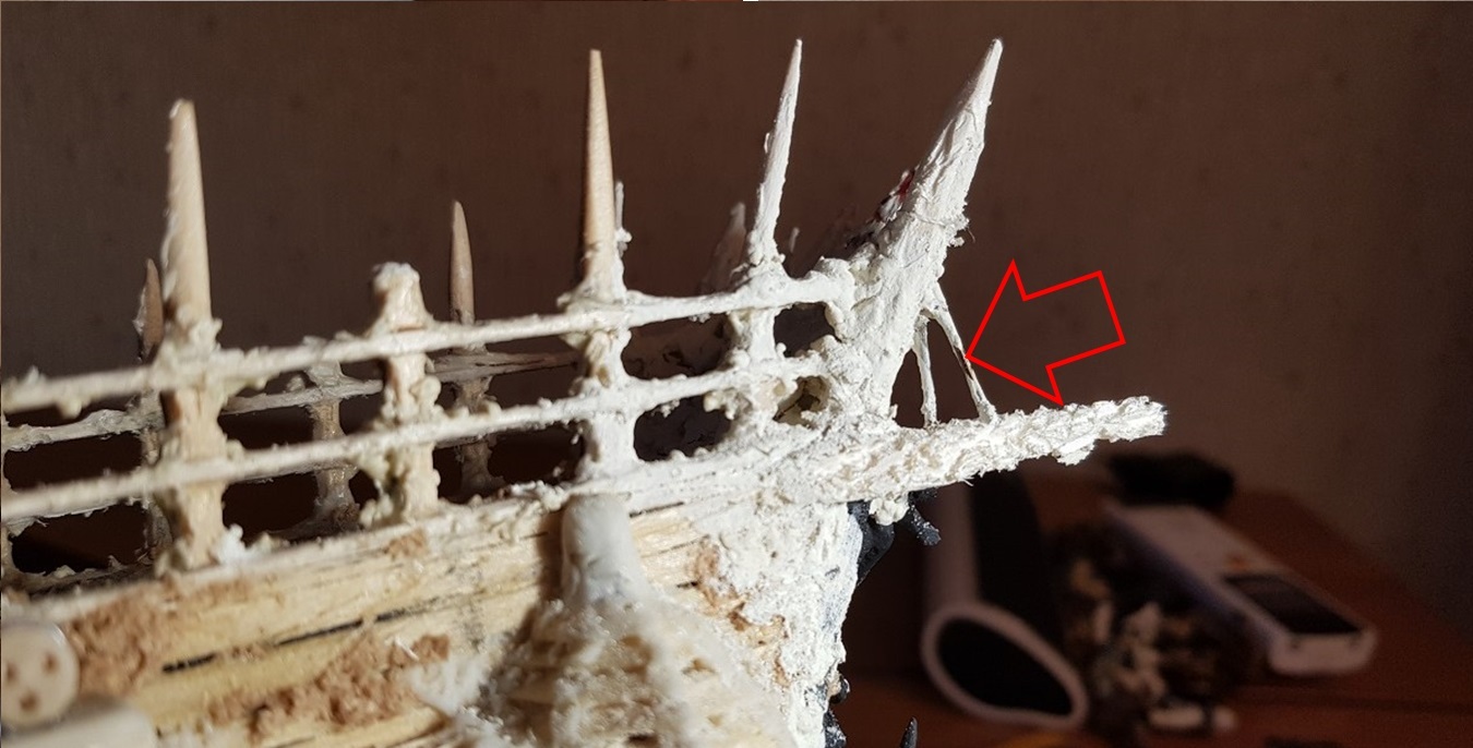 Continuation of the construction of the model of the ship Flying Dutchman from the garbage. part 15 - My, Flying Dutchman, With your own hands, Ship modeling, Mat, Longpost