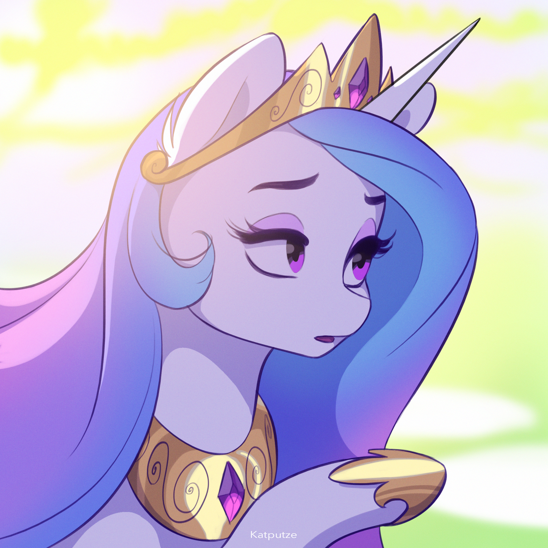 Are you going to finish it? - My little pony, Princess celestia, Katputze, PonyArt, Art, 