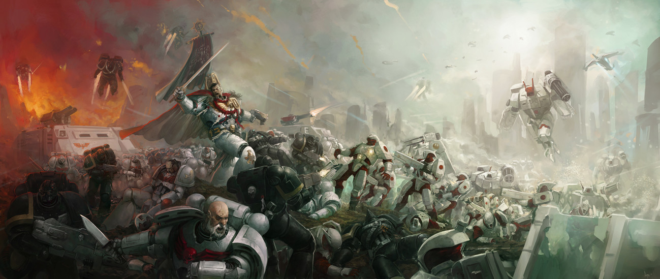 В пламя битвы! На наковальню войны! - Warhammer 40k, Wh Art, Арт, Длиннопост