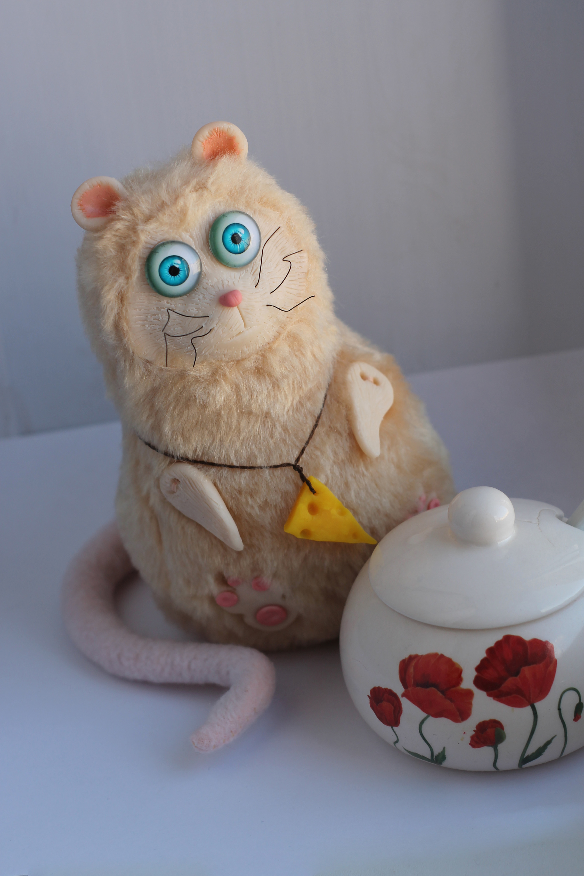 HypnoMOUSE - My, Mouse, Handmade, Polymer clay, Needlework without process, Longpost