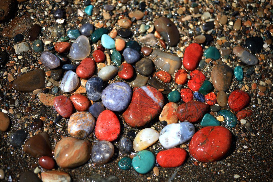 Gemstone beach of Buyan Bay - My, Minerals, Beach, beauty, Amazing, Nature, Natural stones, wildlife, Russia, Longpost