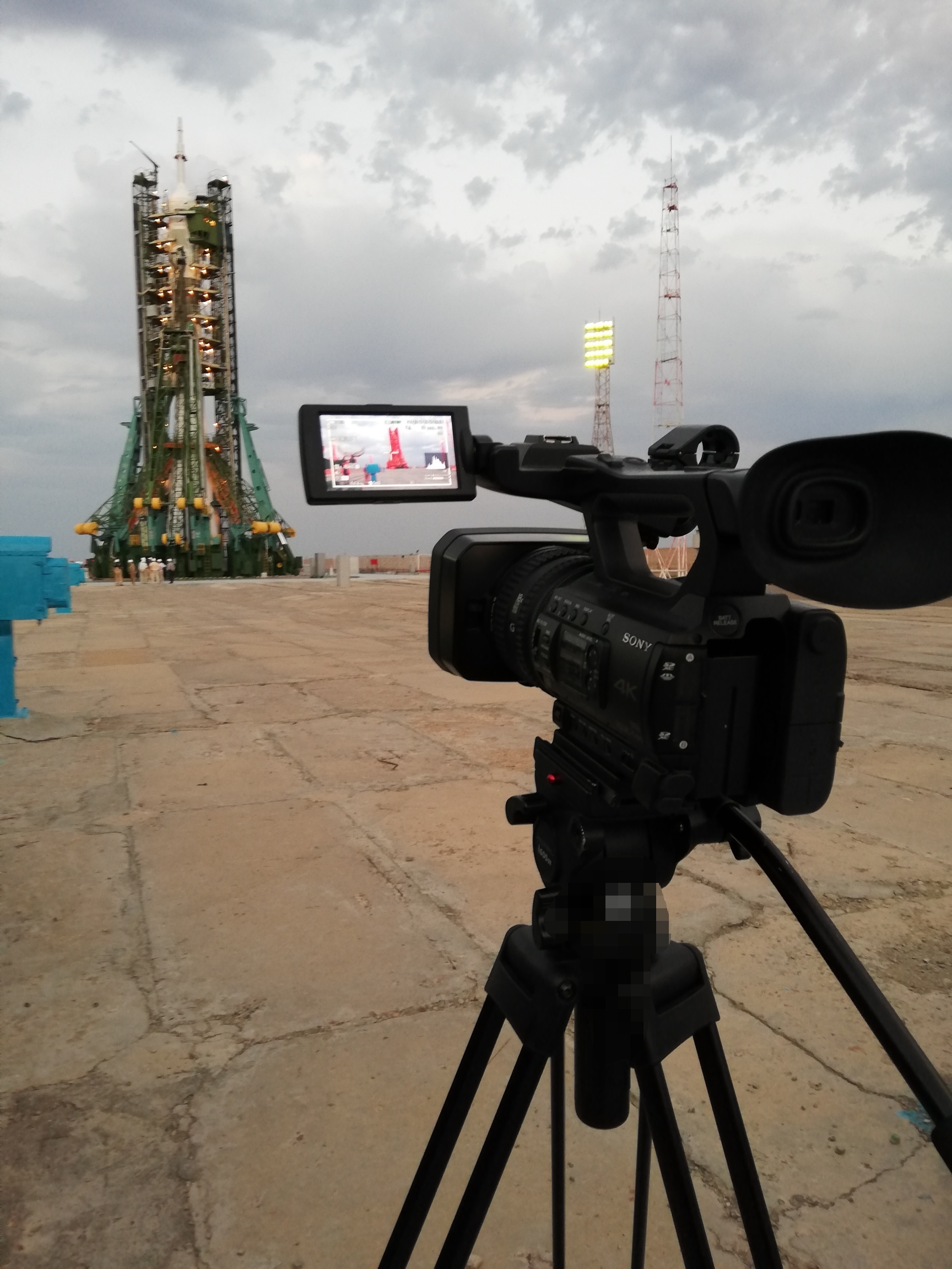 One hour left before the start... - My, Space, Baikonur Cosmodrome, Rocket union, ISS, Soyuz MS-13