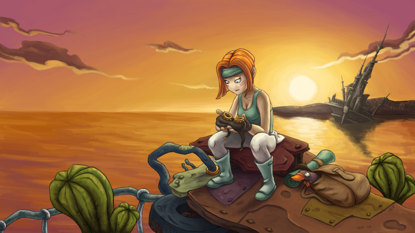 Deponia. good quest - Games, Art, Quest, Deponia, Longpost, Rufus